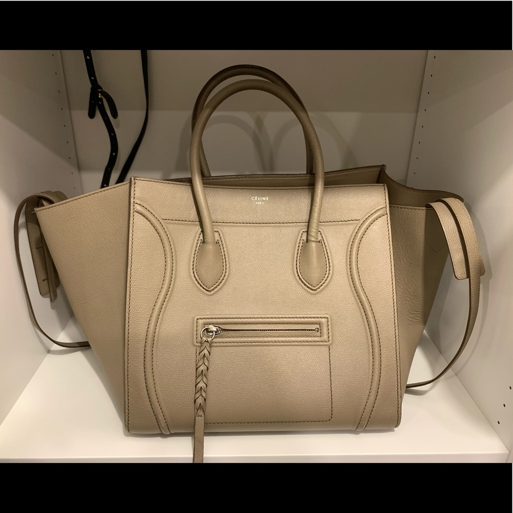 Celine Phantom Luggage Tote in Nude/Tan